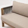 Zestaw Wypoczynkowy Aluminiowy BELLANTI Positano 4 osobowy + stolik | Dąb-Heban