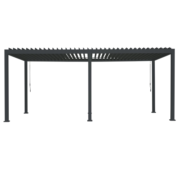 Pergola Tarasowa Rama Aluminiowa, żaluzja stalowa MIRADOR Classic 111 - 3 x 6 m Antracyt