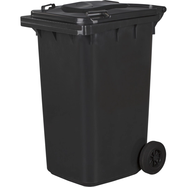 Zabudowa kosza wiata śmietnikowa z koszem 240 l czarny, Nordvic
