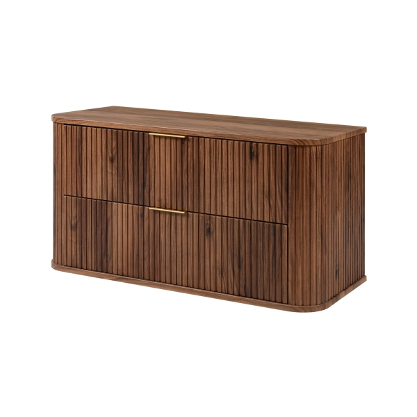 Zestaw szafka pod umywalkę 100 cm dąb orzech + słupek 139 cm dąb orzech ELEGANCE, Rodan