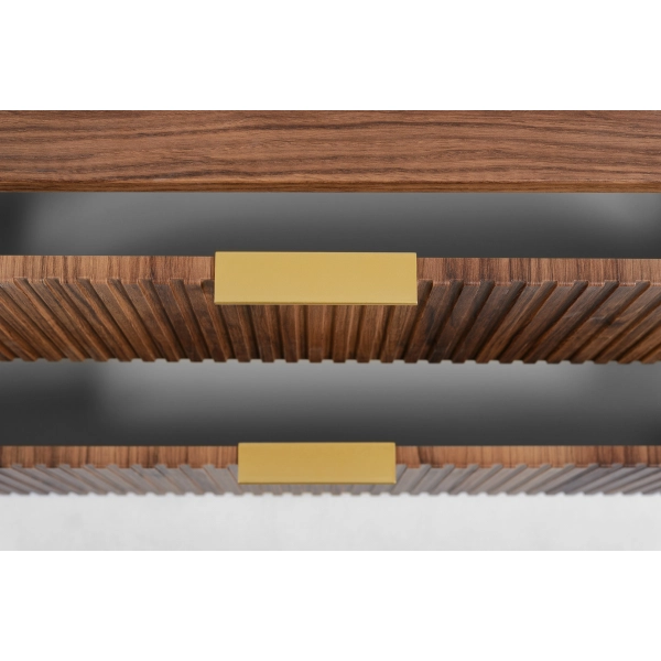 Szafka pod umywalkę 60 cm wisząca z blatem dąb orzech ELEGANCE, Rodan