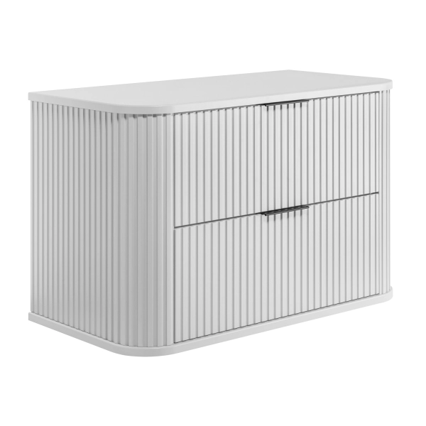 Szafka pod umywalkę 80 cm wisząca z blatem biała ELEGANCE, Rodan