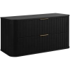 Zestaw szafka pod umywalkę 100 cm czarna + słupek 139 cm czarny ELEGANCE, Rodan