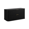 Zestaw szafka pod umywalkę 100 cm czarna + słupek 139 cm czarny ELEGANCE, Rodan