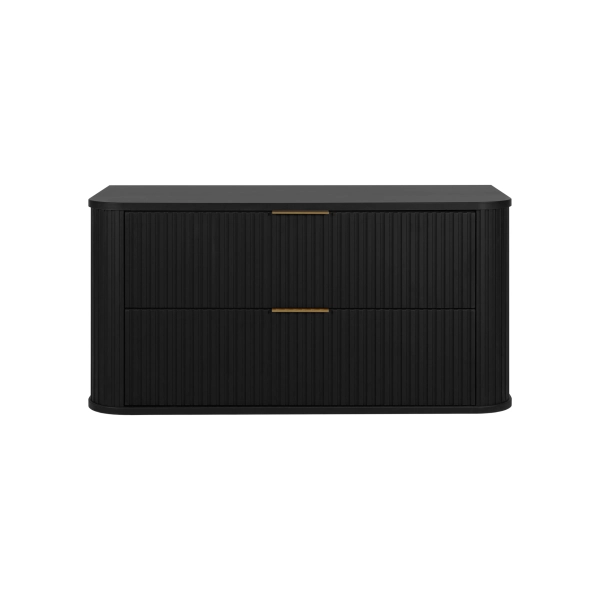 Zestaw szafka pod umywalkę 100 cm czarna + słupek 139 cm czarny ELEGANCE, Rodan