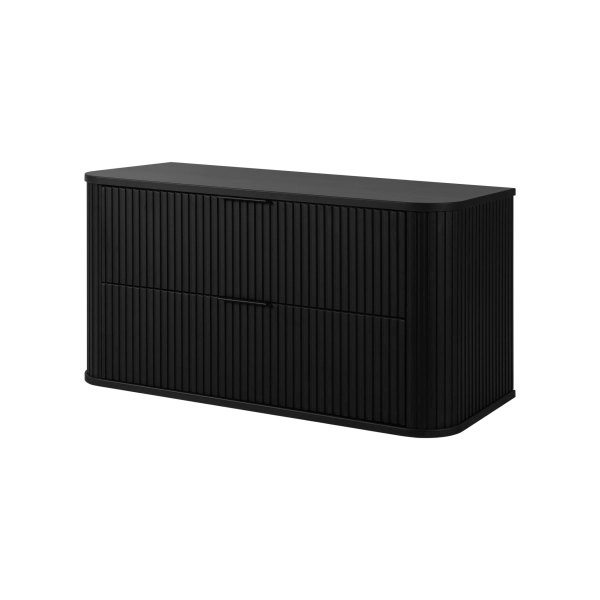 Zestaw szafka pod umywalkę 100 cm czarna + słupek 139 cm czarny ELEGANCE, Rodan