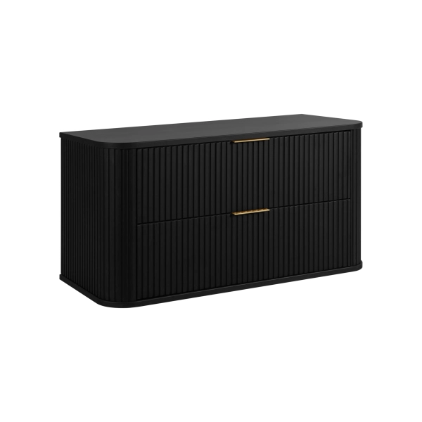 Zestaw szafka pod umywalkę 100 cm czarna + słupek 139 cm czarny ELEGANCE, Rodan