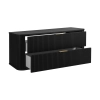 Zestaw szafka pod umywalkę 120 cm czarna + słupek 139 cm czarny ELEGANCE, Rodan