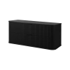 Zestaw szafka pod umywalkę 120 cm czarna + słupek 139 cm czarny ELEGANCE, Rodan