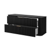 Zestaw szafka pod umywalkę 120 cm czarna + słupek 139 cm czarny ELEGANCE, Rodan