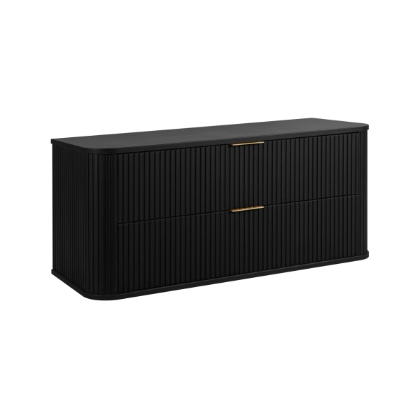 Zestaw szafka pod umywalkę 120 cm czarna + słupek 139 cm czarny ELEGANCE, Rodan
