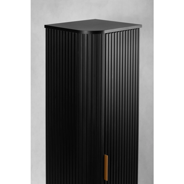 Zestaw szafka pod umywalkę 100 cm czarna + słupek 139 cm czarny ELEGANCE, Rodan