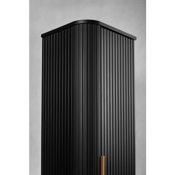 Zestaw szafka pod umywalkę 100 cm czarna + słupek 139 cm czarny ELEGANCE, Rodan