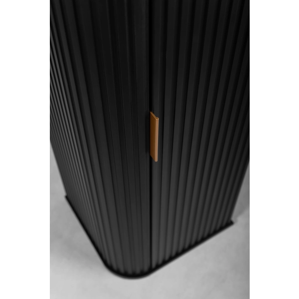 Zestaw szafka pod umywalkę 100 cm czarna + słupek 139 cm czarny ELEGANCE, Rodan