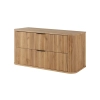 Zestaw szafka pod umywalkę 100 cm dąb craft złoty + słupek 139 cm dąb craft złoty ELEGANCE, Rodan