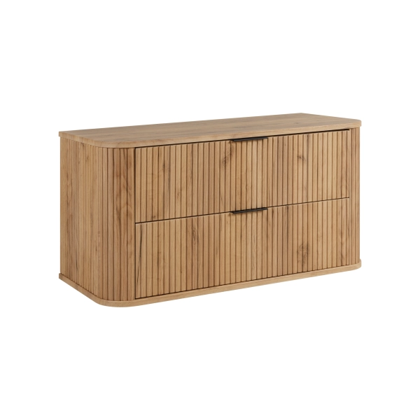 Zestaw szafka pod umywalkę 100 cm dąb craft złoty + słupek 139 cm dąb craft złoty ELEGANCE, Rodan
