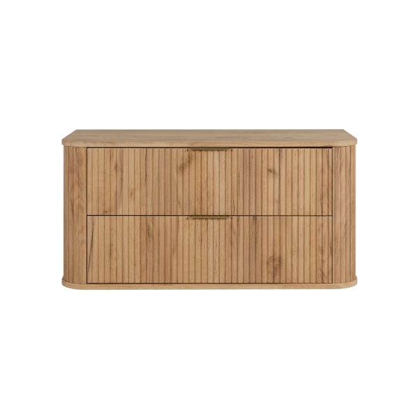 Zestaw szafka pod umywalkę 100 cm dąb craft złoty + słupek 139 cm dąb craft złoty ELEGANCE, Rodan