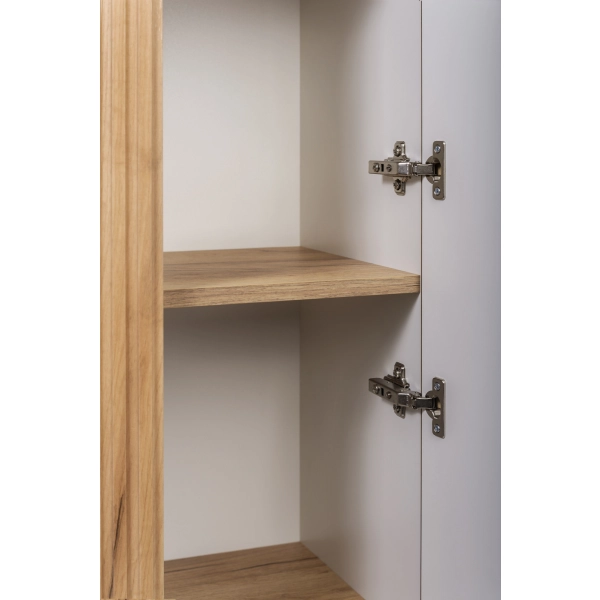 Zestaw szafka pod umywalkę 100 cm dąb craft złoty + słupek 139 cm dąb craft złoty ELEGANCE, Rodan