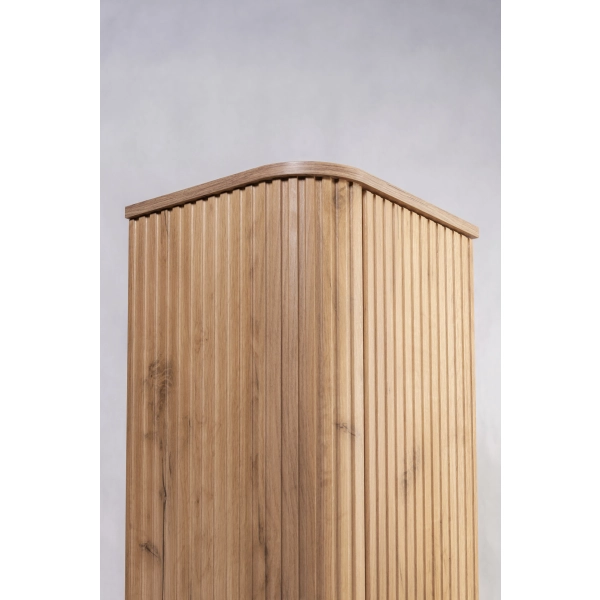 Zestaw szafka pod umywalkę 100 cm dąb craft złoty + słupek 139 cm dąb craft złoty ELEGANCE, Rodan