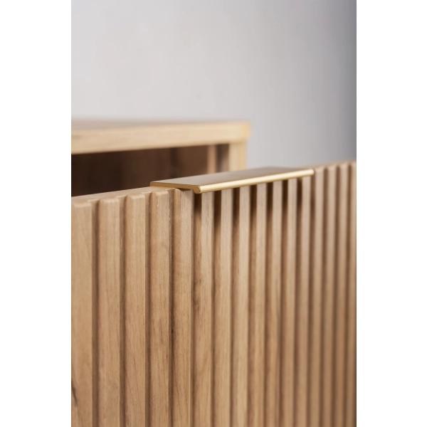 Szafka pod umywalkę 80 cm wisząca z blatem dąb craft złoty ELEGANCE, Rodan
