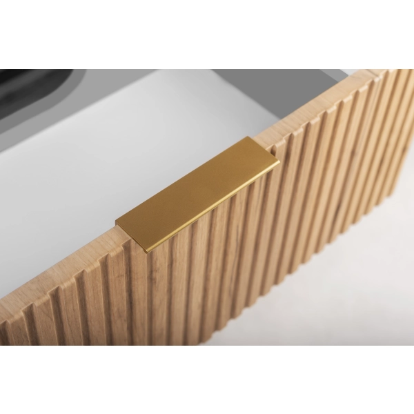Szafka pod umywalkę 80 cm wisząca z blatem dąb craft złoty ELEGANCE, Rodan