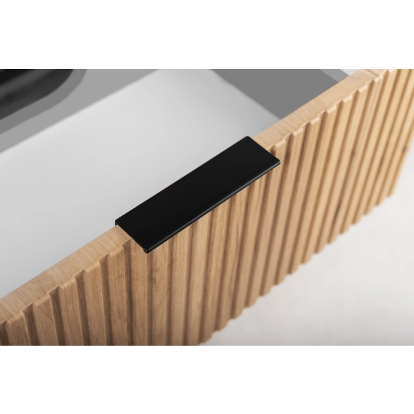 Szafka pod umywalkę 80 cm wisząca z blatem dąb craft złoty ELEGANCE, Rodan