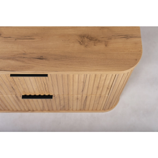Szafka pod umywalkę 80 cm wisząca z blatem dąb craft złoty ELEGANCE, Rodan