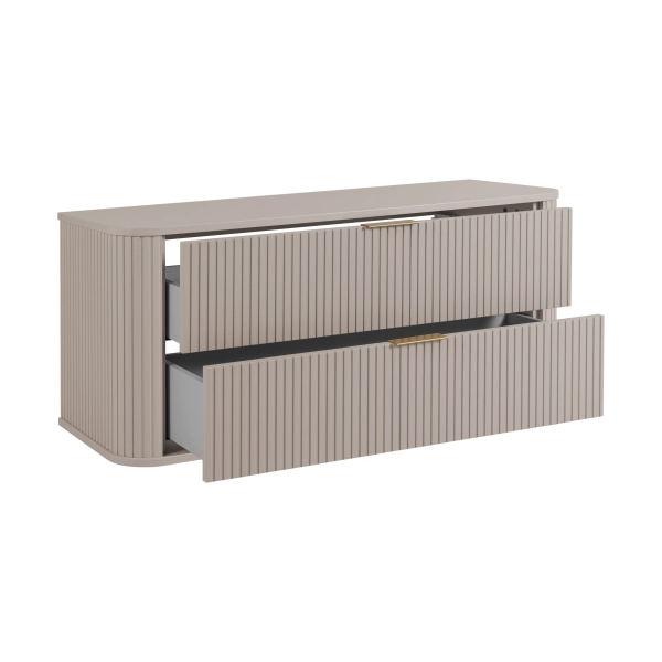 Zestaw szafka pod umywalkę 120 cm kaszmir + słupek 139 cm kaszmir ELEGANCE, Rodan