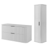 Zestaw szafka pod umywalkę 100 cm biała + słupek 139 cm biały ELEGANCE, Rodan