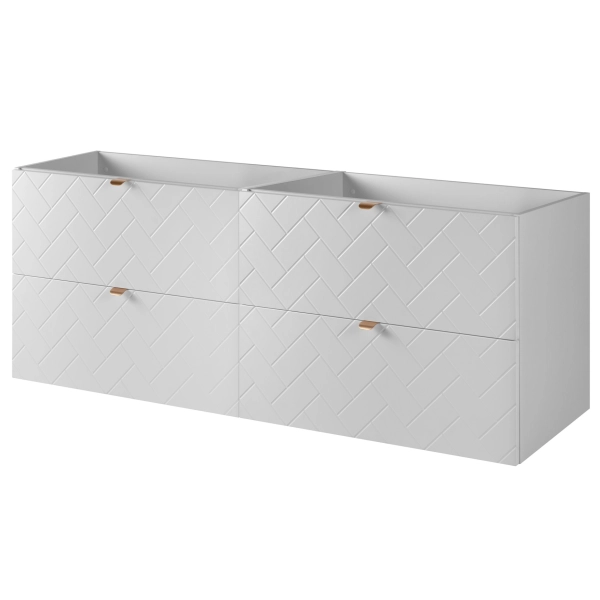 Szafka pod umywalkę 160 cm wisząca Biała TREND, Rodan