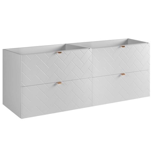 Szafka pod umywalkę 160 cm wisząca Biała TREND, Rodan
