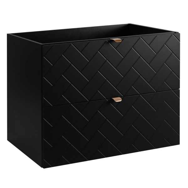 Szafka pod umywalkę 80 cm wisząca Czarna TREND, Rodan