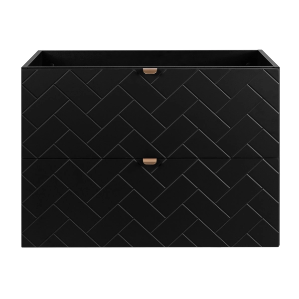 Szafka pod umywalkę 80 cm wisząca Czarna TREND, Rodan