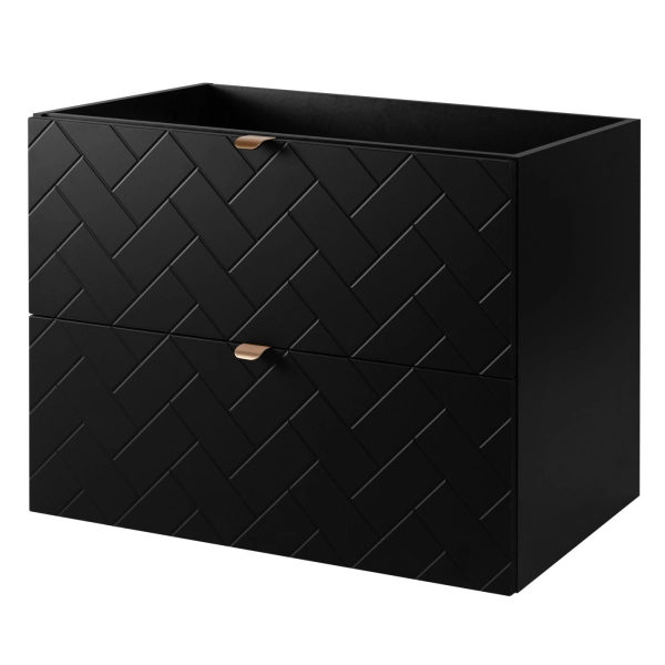 Szafka pod umywalkę 80 cm wisząca Czarna TREND, Rodan