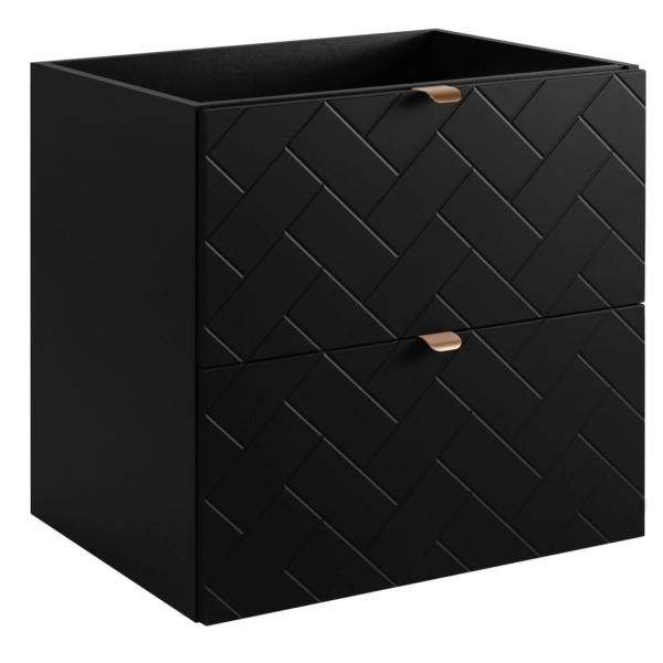 Szafka pod umywalkę 60 cm wisząca Czarna TREND, Rodan