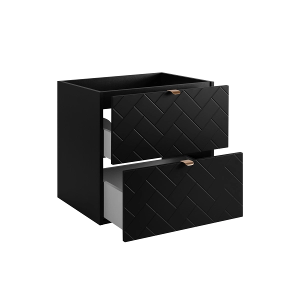 Szafka pod umywalkę 60 cm wisząca Czarna TREND, Rodan