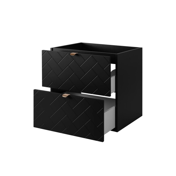 Szafka pod umywalkę 60 cm wisząca Czarna TREND, Rodan