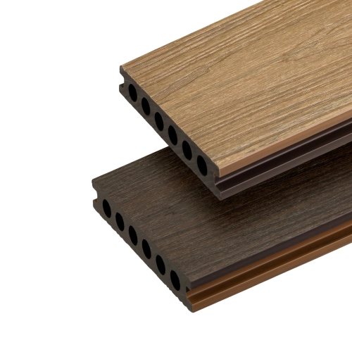 Deska Balkonowa Kompozytowa BERGDECK W138, Teak/Orzech, szczotkowany 290 × 13.8 × 2,4 cm