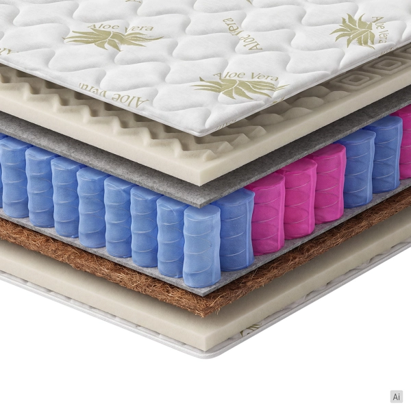 Materac kieszeniowy 160x200 SMALAND masujący z kokosem 24 cm H3/H4, SOLVORN