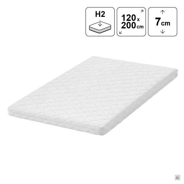 Topper termoelastyczny 120x200 HYGGE VISCO 7 cm H2, SOLVORN