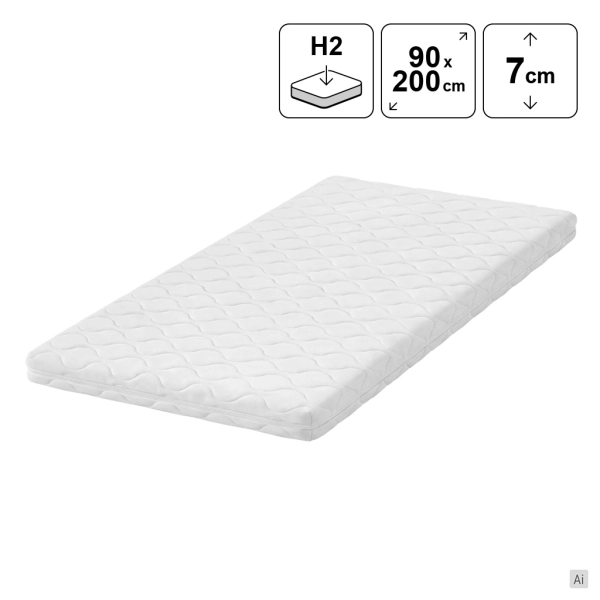 Topper termoelastyczny 90x200 HYGGE VISCO 7 cm H2, SOLVORN