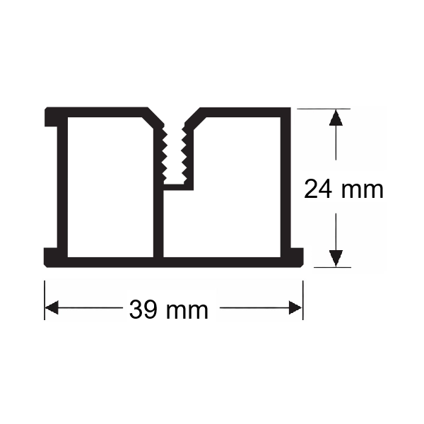 Łącznik do legara aluminiowego 18x100x2 mm (2 szt. + 8 wkrętów), SystemPeter PICLIP