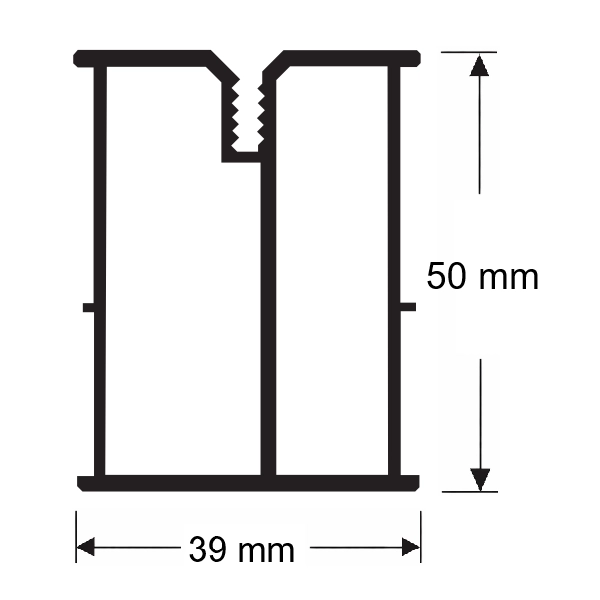 Łącznik do legara aluminiowego 18x100x2 mm (2 szt. + 8 wkrętów), SystemPeter PICLIP