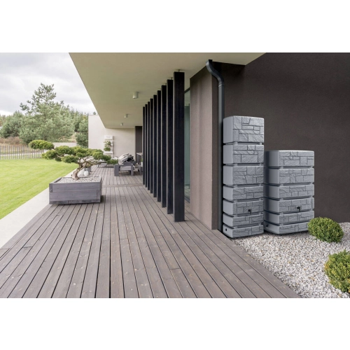 Zbiornik na deszczówkę deszczownica 500l TOWER STONE - antracyt