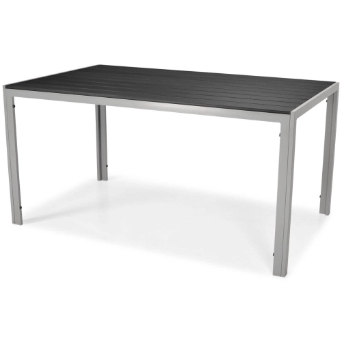 Meble ogrodowe składane aluminiowe MODENA Stół i 6 krzeseł - Czarne