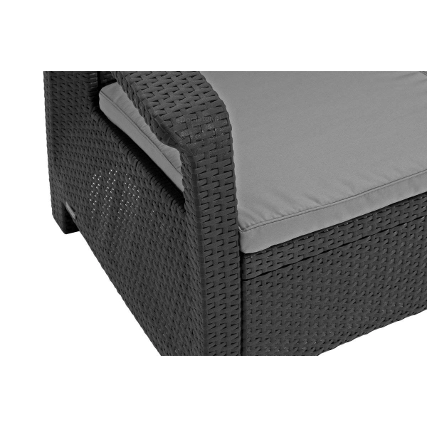 Sofa ogrodowa CORFU Max Love Seat 3-osobowy - grafitowa, KETER