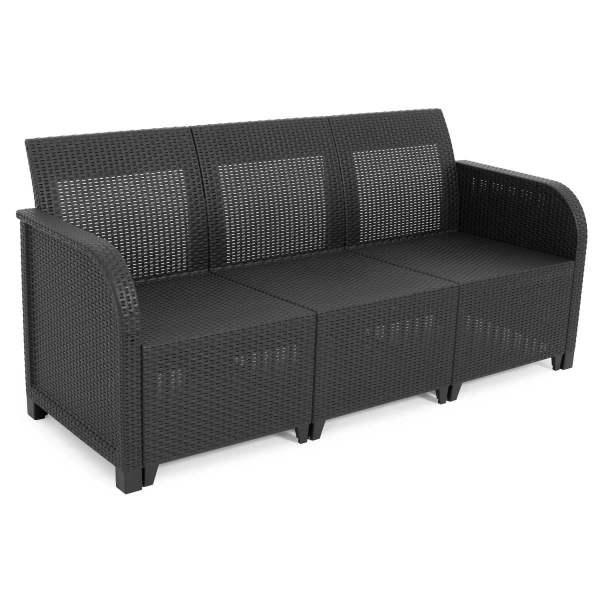 Zestaw mebli ogrodowych ROSALIE SET 5-osobowy grafit, KETER