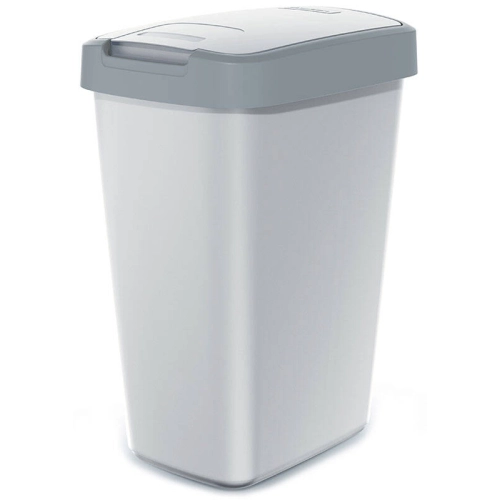 Kubeł na śmieci 12 litrów COMPACTA Q - smooth gray /popielaty