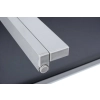 Meble ogrodowe aluminiowe WENECJA Stół 90cm  i 4 krzesła - Srebrne