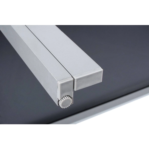 Meble ogrodowe aluminiowe WENECJA Stół 90cm  i 4 krzesła - Srebrne